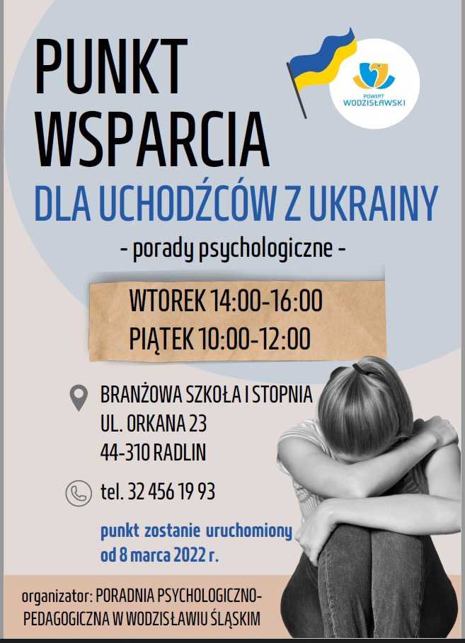 Informacje dotyczące pomocy psychologicznej dla uchodźców z Ukrainy